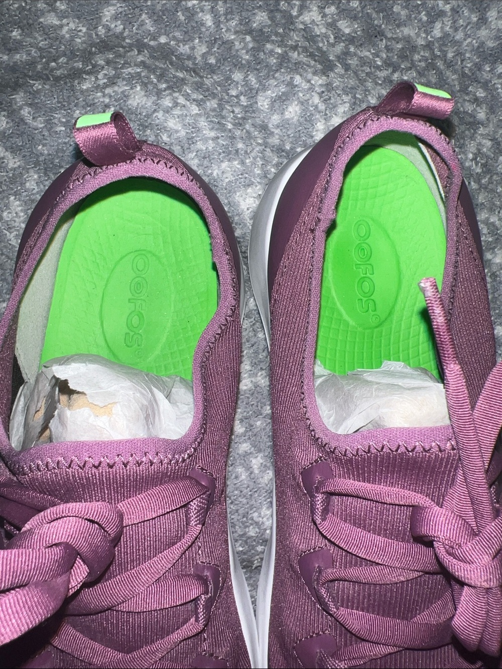 OOFOS OOmg Sport LS Women's White/Plum  Size 10 - Picture 6 of 8